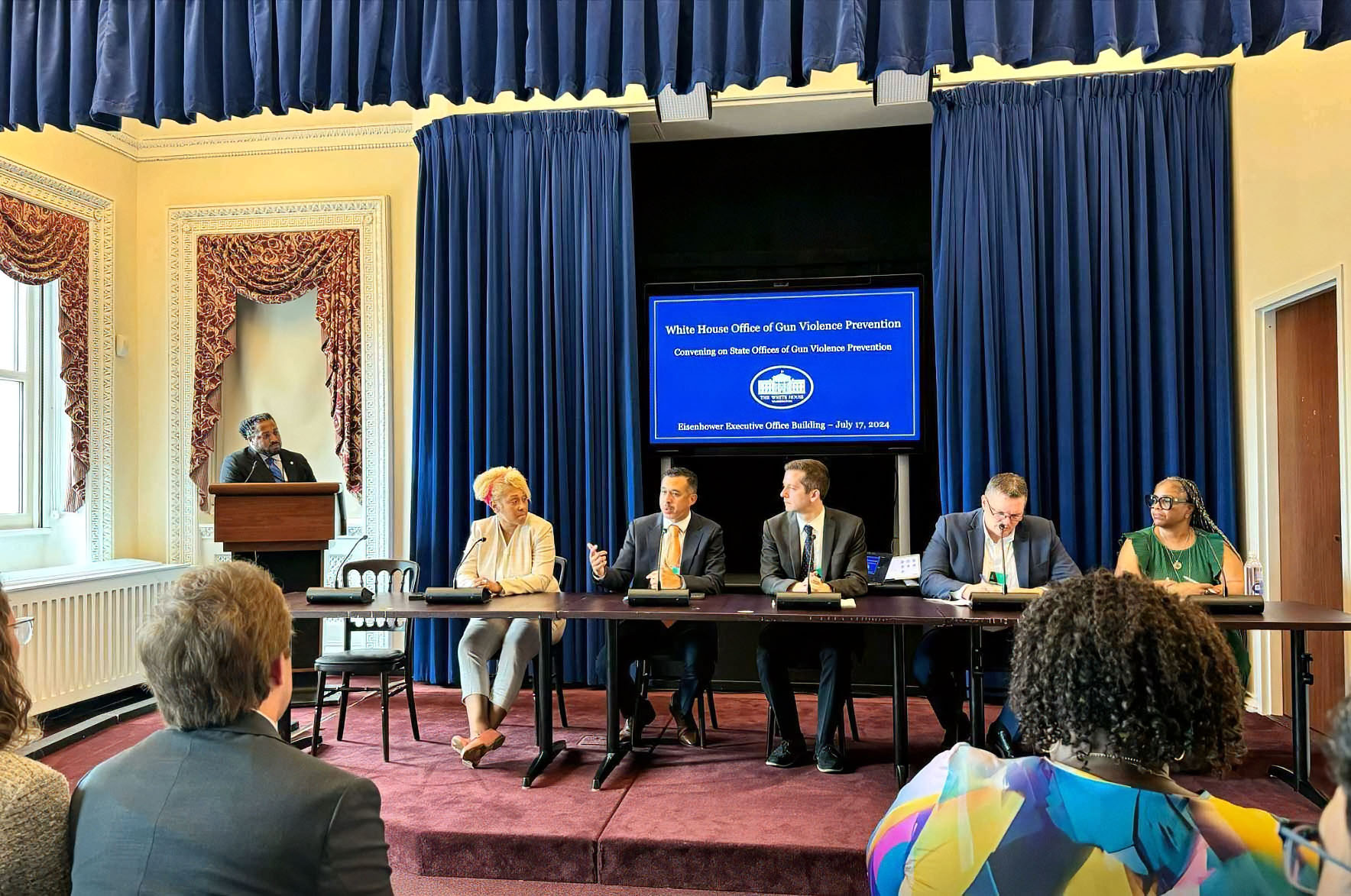 Shantay Jackson on a panel at the White House Office of Gun Violence Prevention's 2024 National Convening